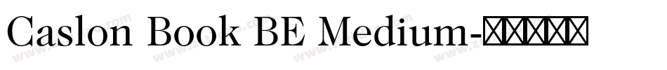 Caslon Book BE Medium字体转换